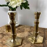 Pair of brass candlesticks