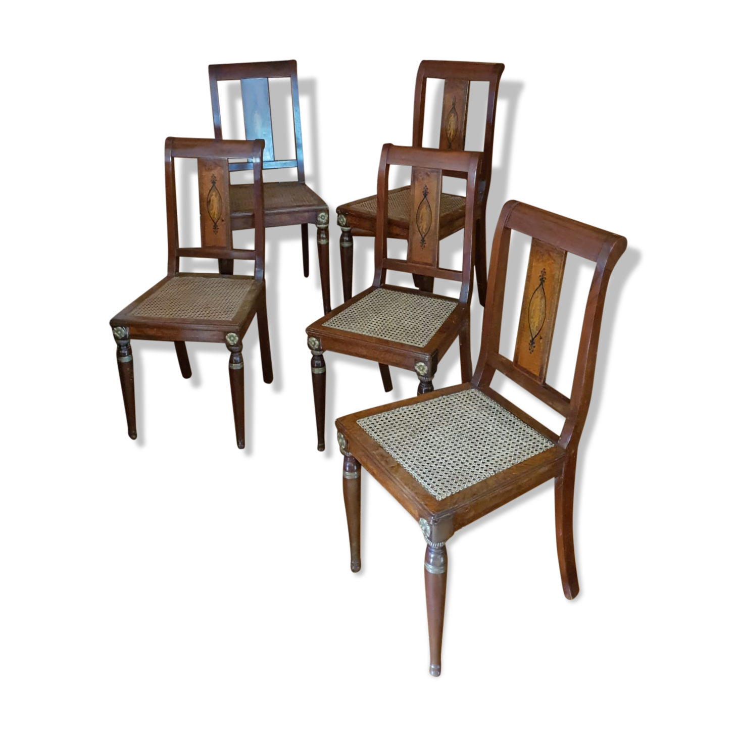 Set of 5 chairs canned