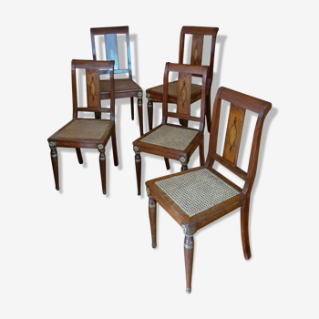 Set of 5 chairs canned