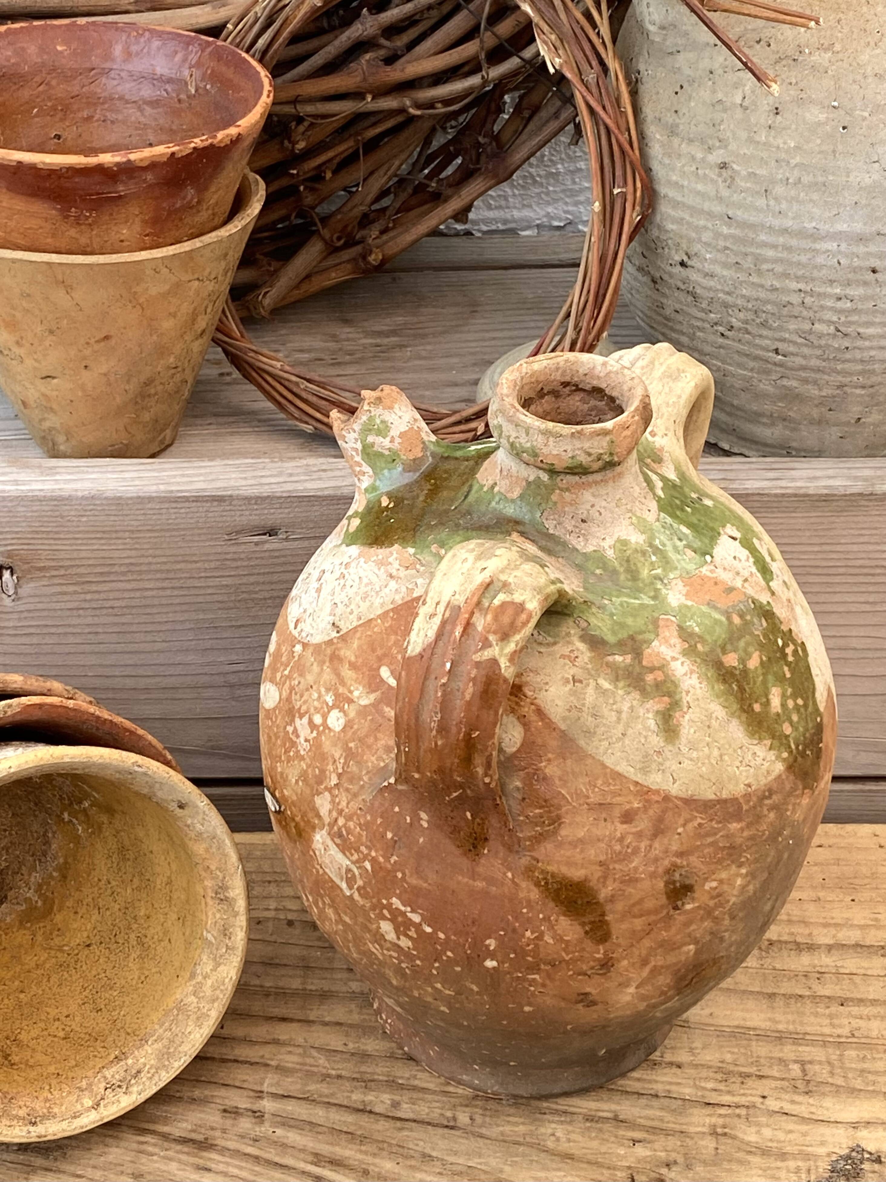 Old glazed jar