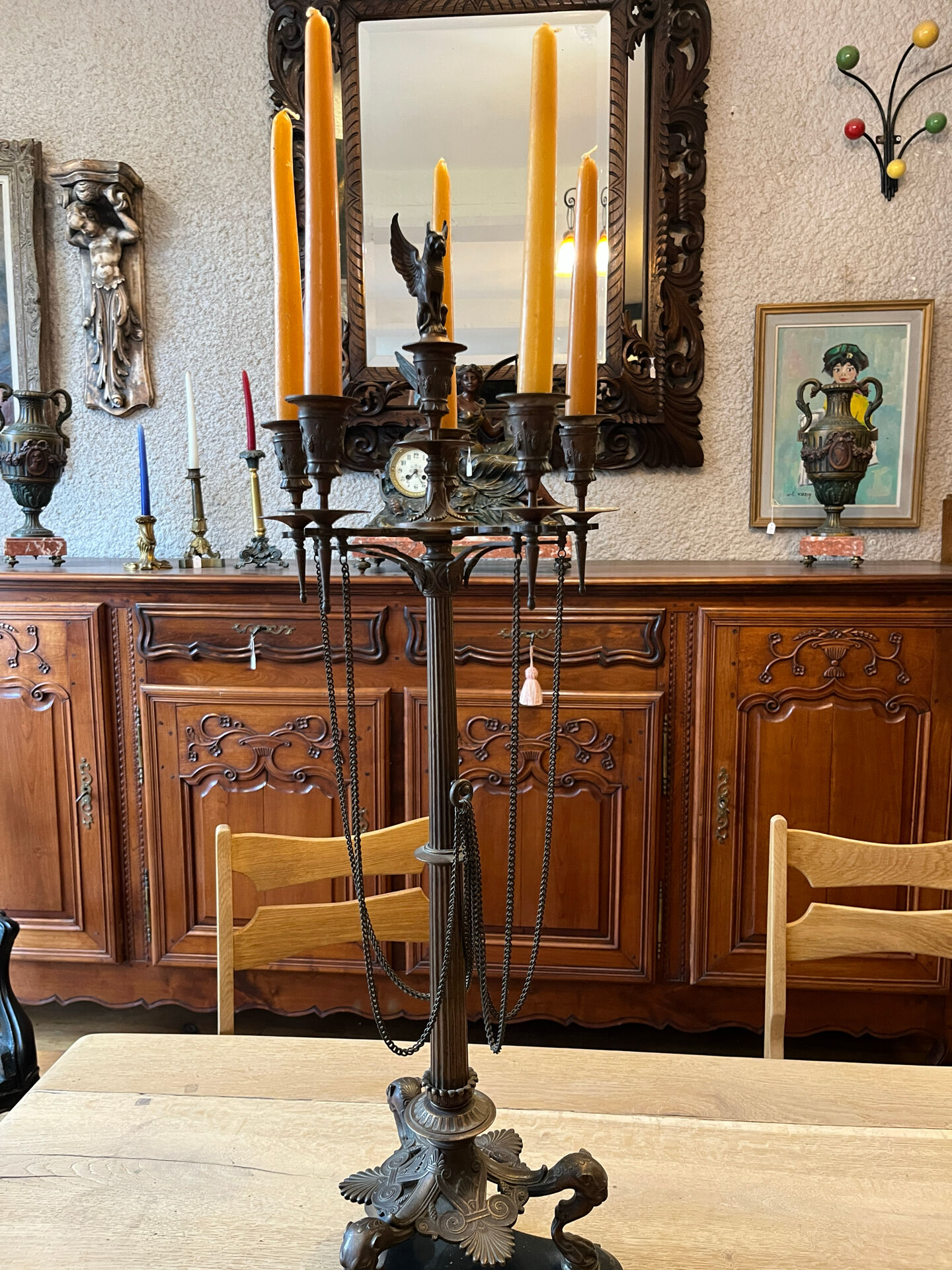 Pair of bronze candelabra Napoleon III