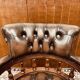 Fauteuil capitaine Chestfield marron anglais