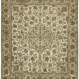 Hand-Knotted Persian Vintage 1970s 298 cm x 340 cm Beige Wool Carpet