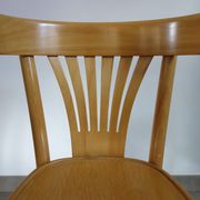 Pair of Thonet-inspired bistro chairs in light beech