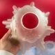Set of 3 large lampshade ceiling lamp corolla molded glass set of 3