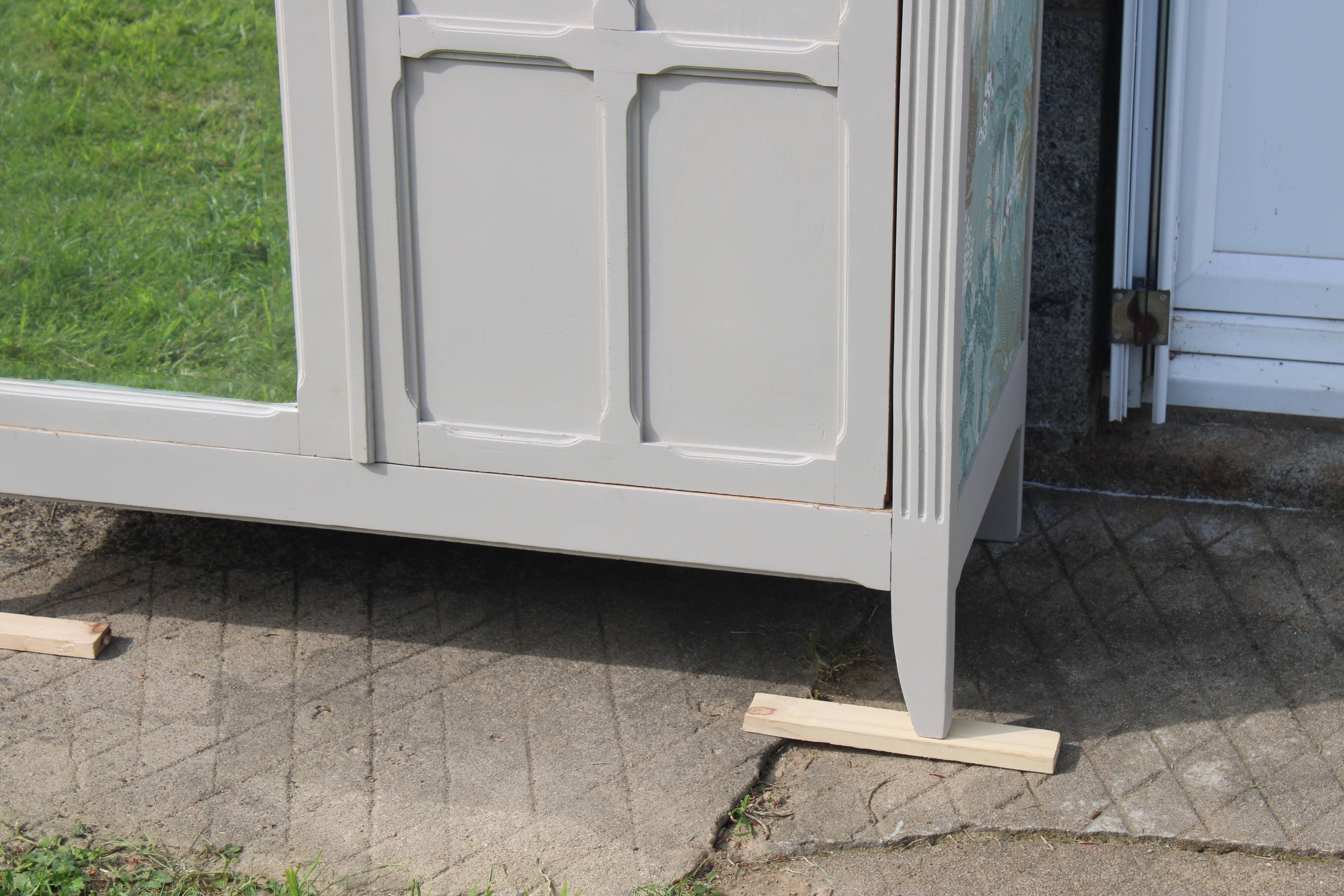 Vintage upholstered Parisian wardrobe