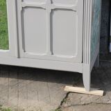 Vintage upholstered Parisian wardrobe