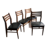 Series of four Scandinavian ash chairs