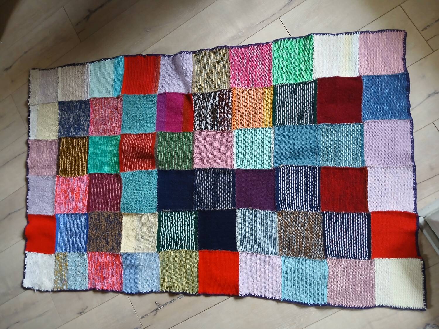 Wool patchwork blanket