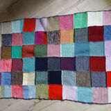 Wool patchwork blanket