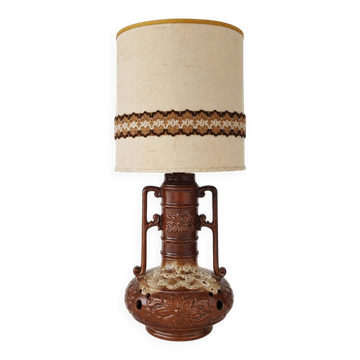Vintage Fat Lava ceramic lamp – 70s retro lamp with shade