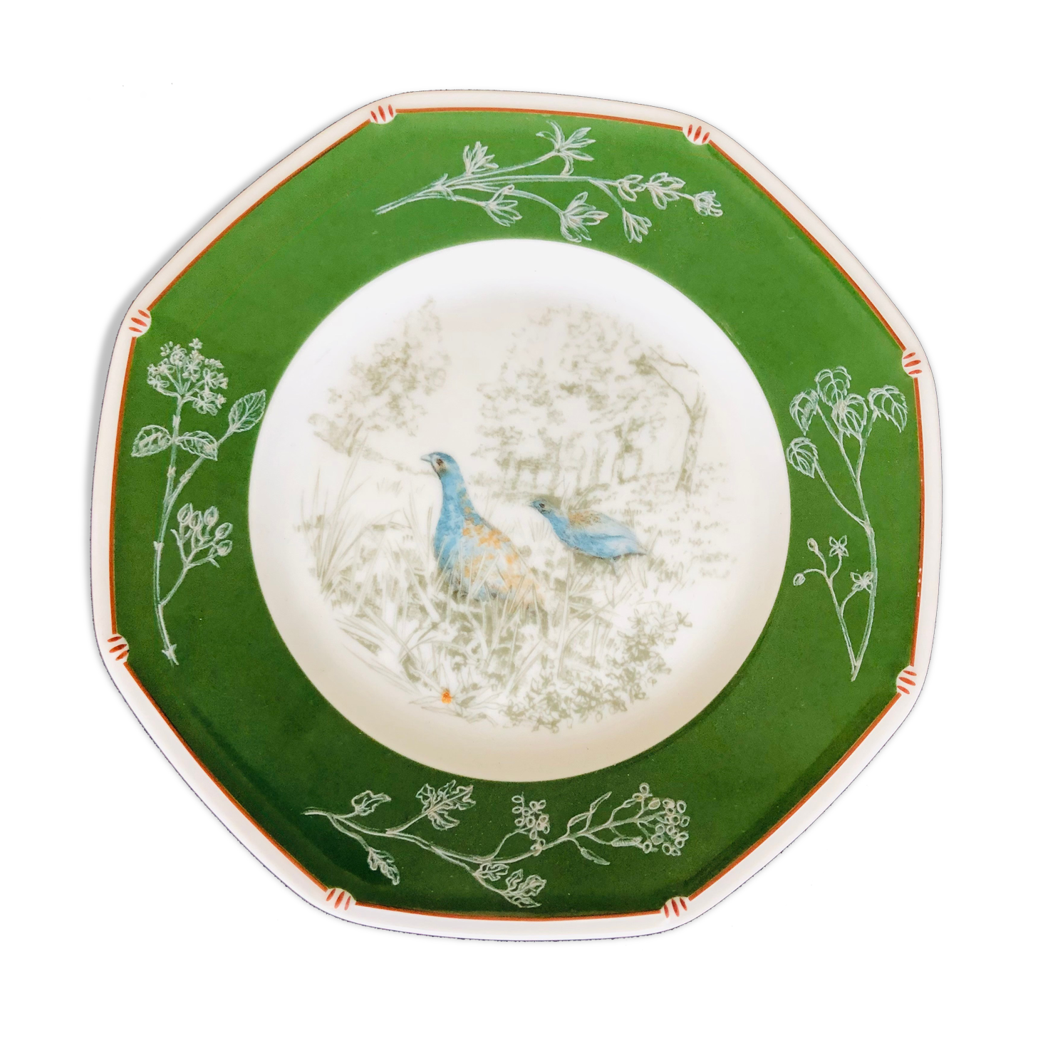 Hermes partridge-decorated plate