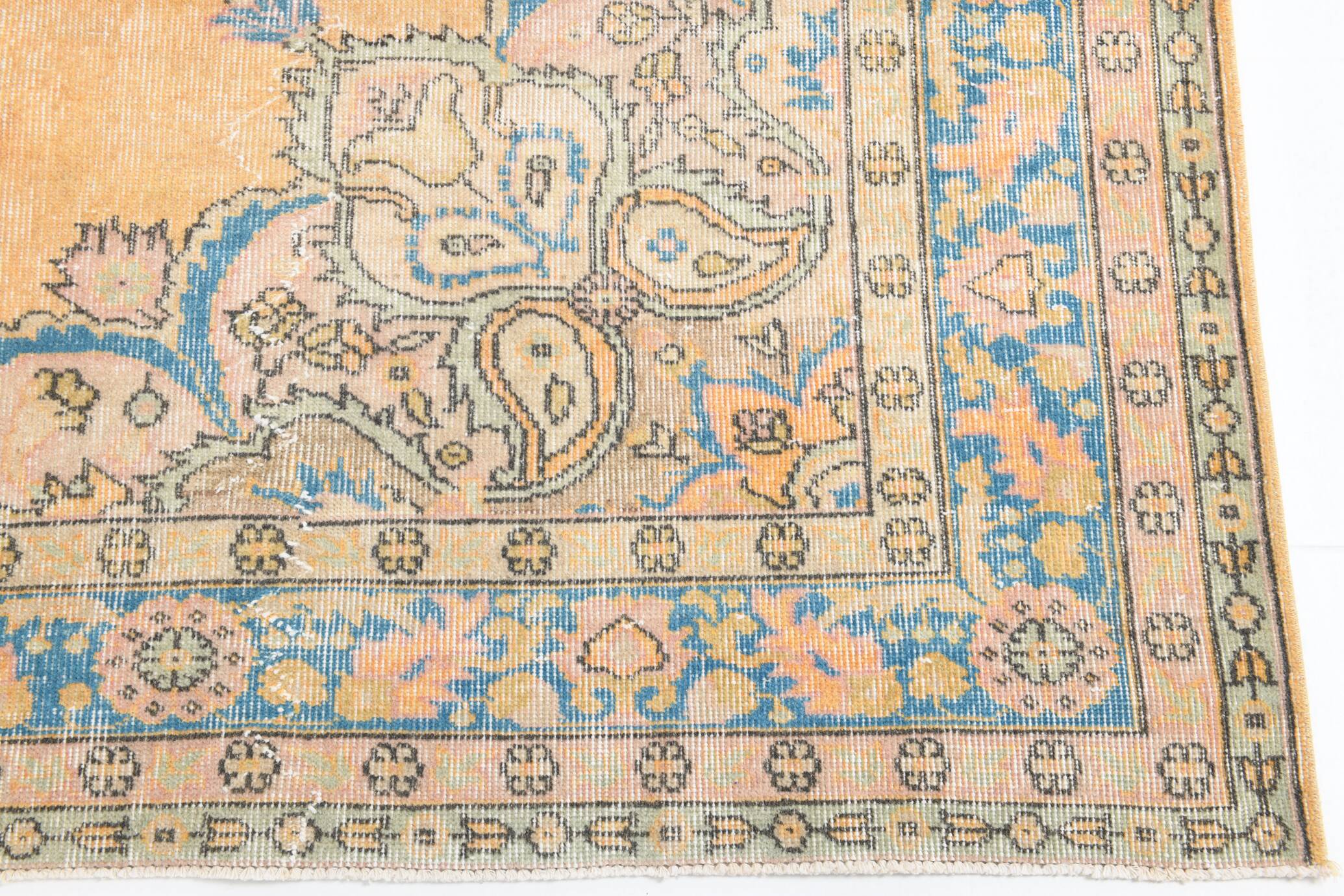 7x11 Classic Blue Persian Rug,222x330Cm