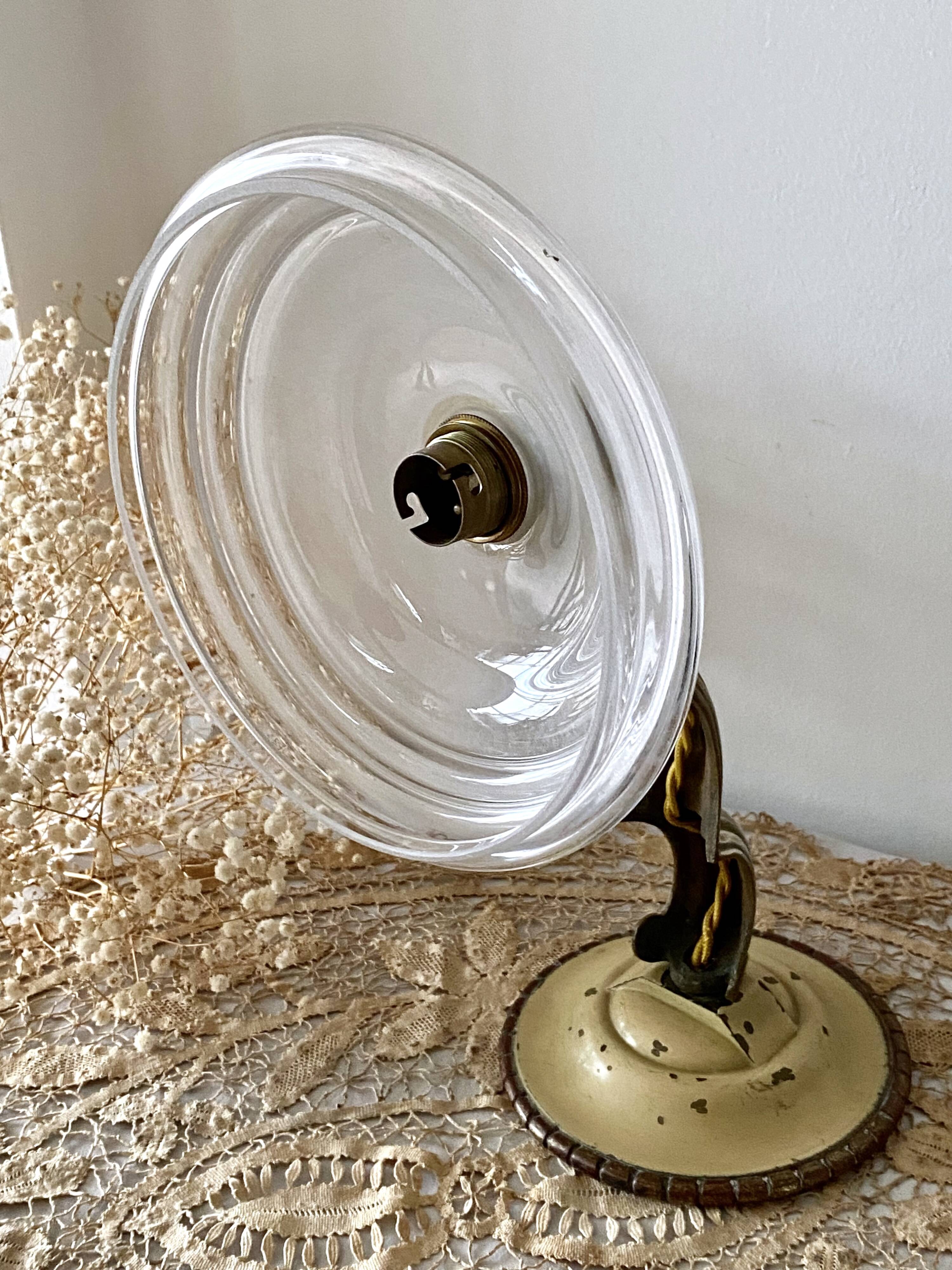 1930s bronze wall light