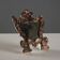 Ancient altar card with embossed tin mirror, Italy 18th-19th century