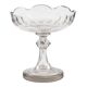 Biedermeier compote, transparent crystal, Czechia, 19th century
