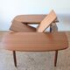 Table carrée teck scandinave extensible années 60