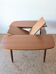 Table carrée teck scandinave extensible années 60