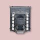 Open cast iron fireplace, Art Nouveau style