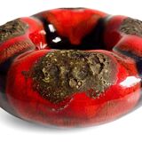 Sculptural Vallauris Ceramic Vide-Poche, Fat Lava Glaze, France, 1950s