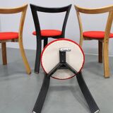 4 chaises en bois, années 1970