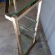 Neckline console metl gilded glass ep 1970