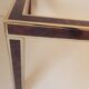 Table low gold tinged metal and imitation tortoiseshell - 70s