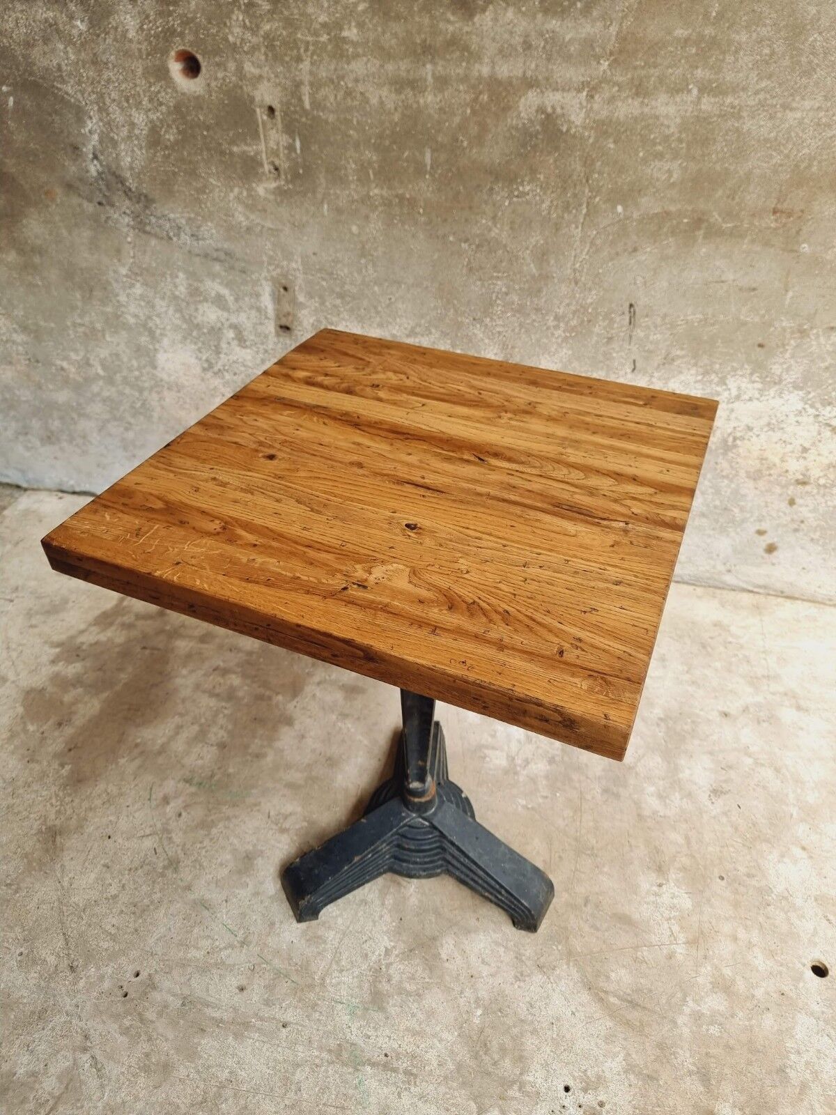 Old bistro table garden table cast iron with oak