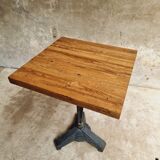 Old bistro table garden table cast iron with oak