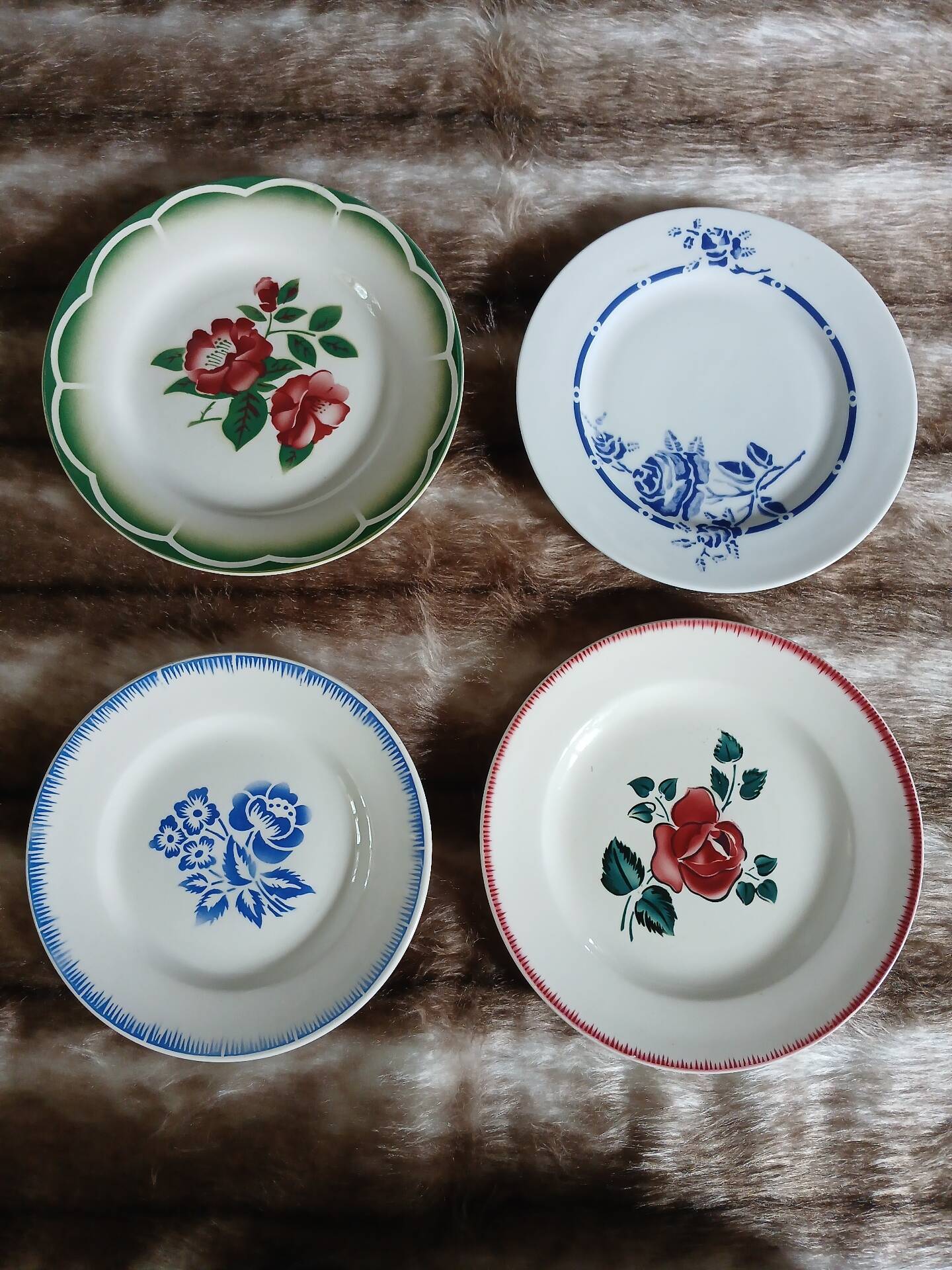 12 mismatched vintage dessert plates