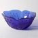 Cobalt Blue Vintage Glass Bowl / Cow Parsley Design by Pertti Kallioinen