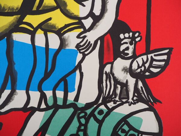 Fernand LÉGER : La parade à cheval, Lithographie signée