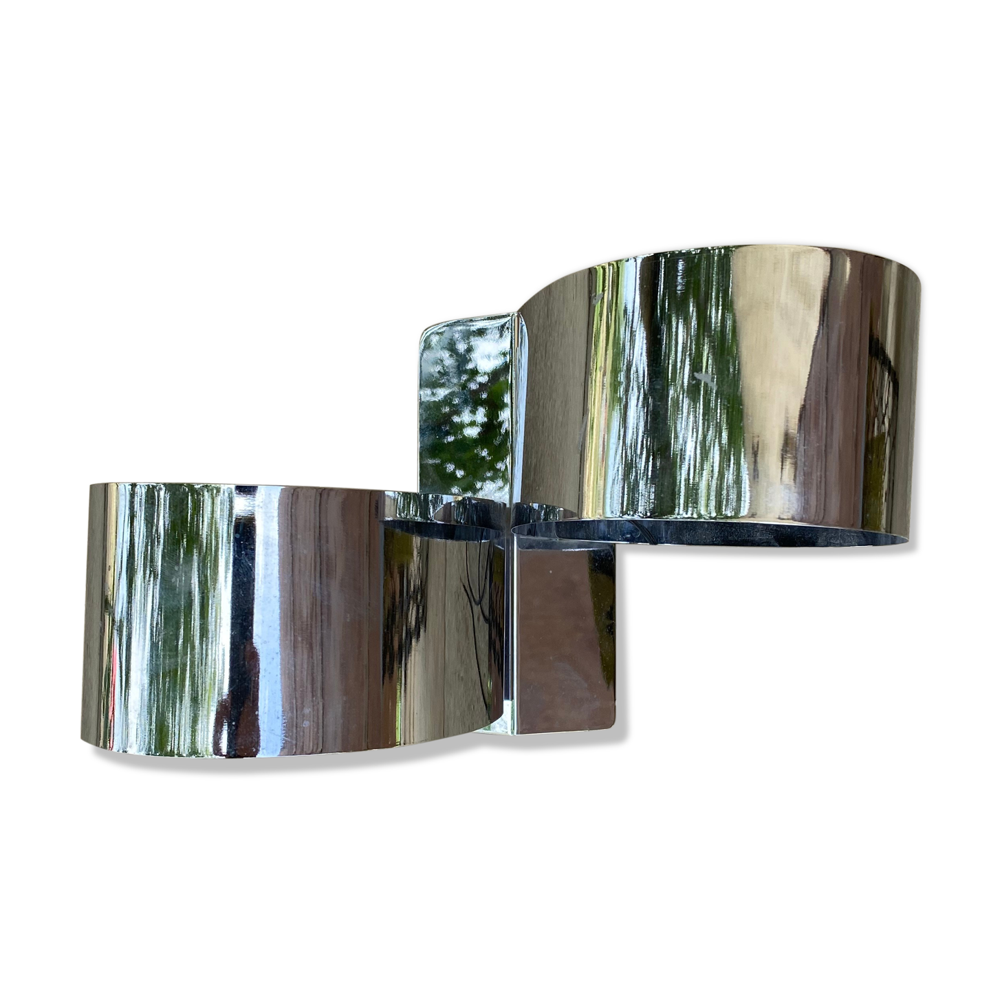 1970 chrome design wall lamp