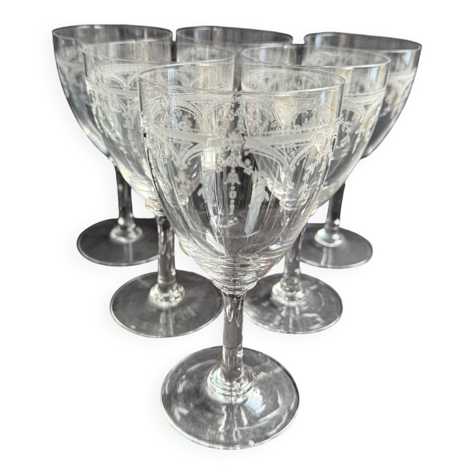 6 Saint Louis Manon water glasses