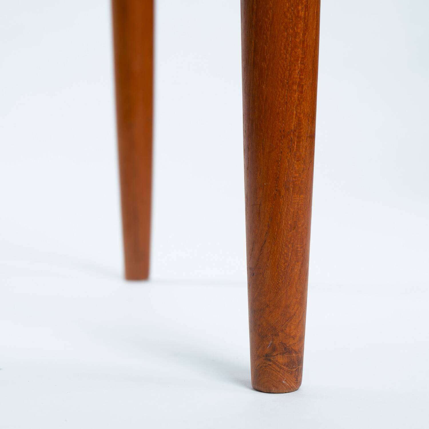 Niel O Moller teak stool 80a with black wool fabric, Denmark, 1960s