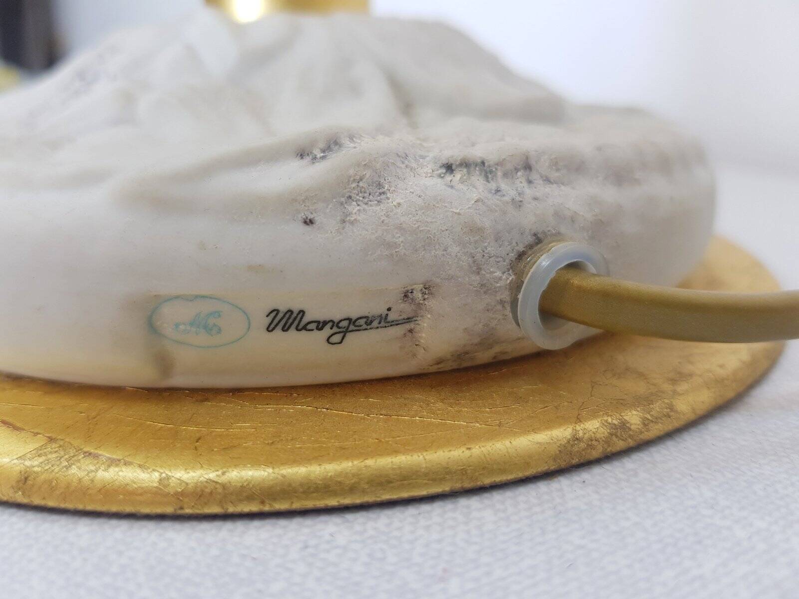 Regency Golden Table Lamp by Giulia Mangani, 1970s