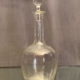 Carafe en cristal subtilement côtelé XIXe Napoléon III