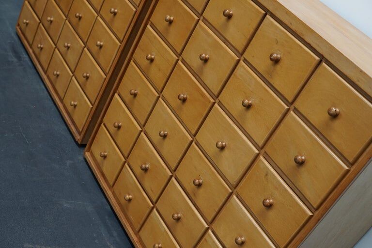 Pair of furniture from a 20th century Dutch apothecary