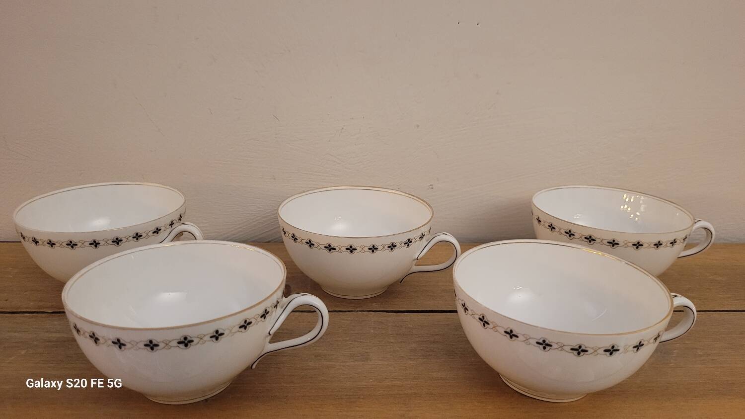 5 fine porcelain cups