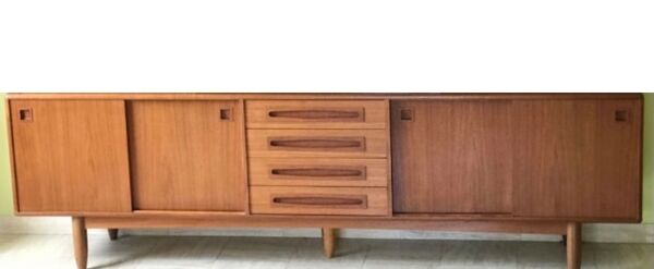Enfilade scandinave vintage, enfilade en teck des années 60, 70