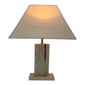 Lampe en travertin et - laiton