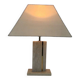 Travertine and brass lamp with original lampshades
