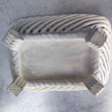 Vintage basket, woven ceramic fruit bowl