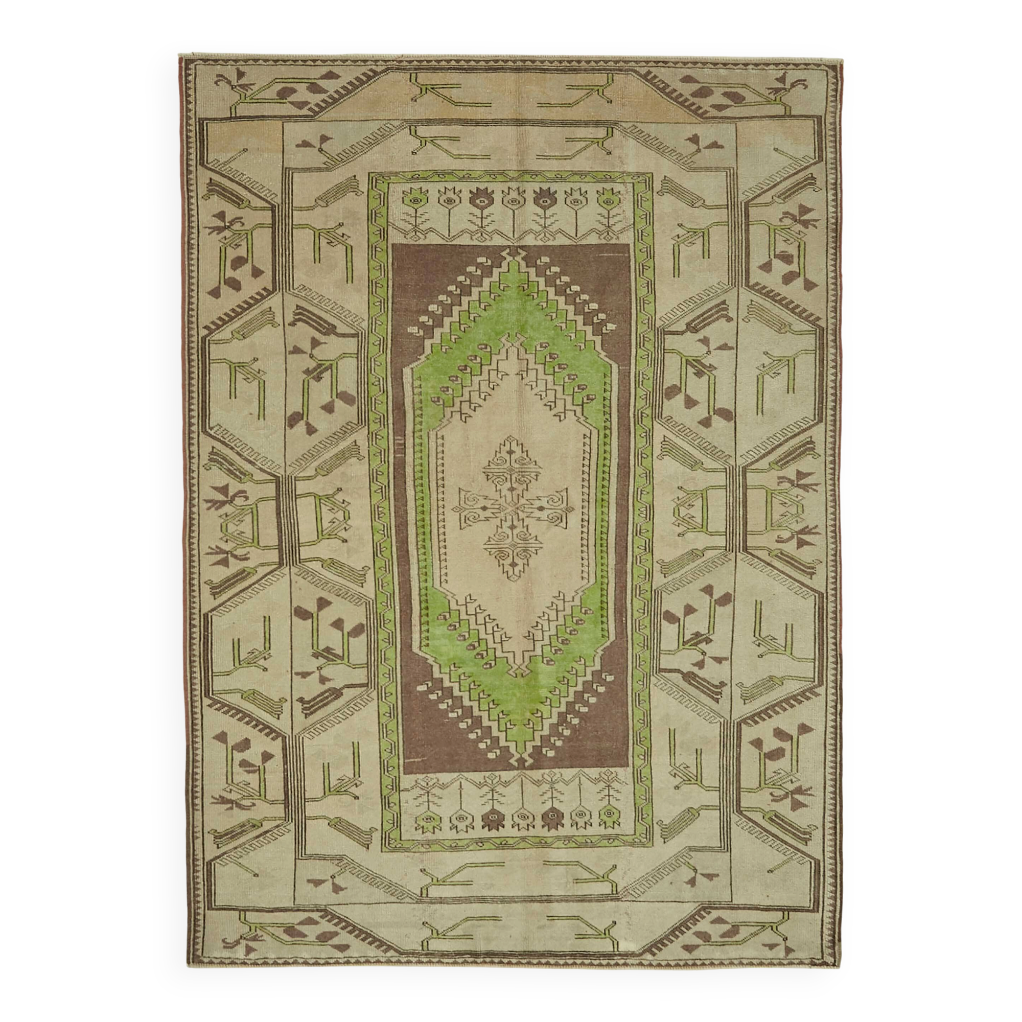 Turkish Vintage Anatolian Rug 163 cm x 220 cm
