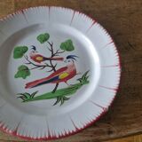 Antique plate with birds