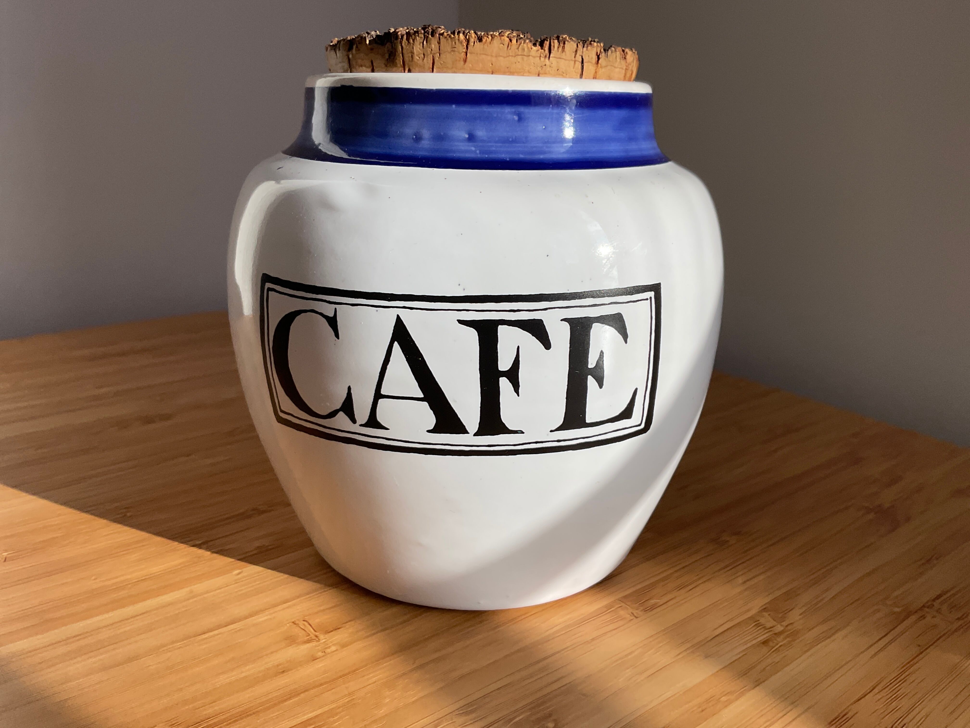 Spice jars "coffee" in real porcelain from Biot