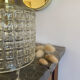 Pair of vintage glass globe wall lights
