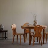 Set of 6 pine chairs