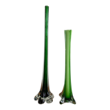 Set of two green soliflores