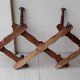 Extendable wooden coat rack